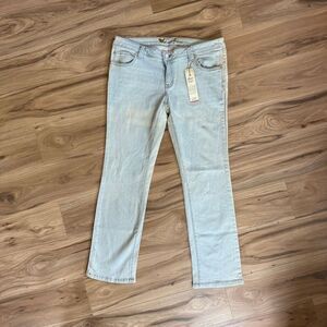 NWT Wet Seal Womens Blue 2000s Show Stopper Low Rise Skinny Denim Jeans Size 15